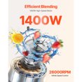 thumbnail image 2 of KFFKFF Blender for Smoothies, 68 oz 1400W, Professional Blender with Powerful Motor, Multi-Functional Food Processing Blender with Grinder Container for Smoothie/Milkshake/Juice, Fits for Kitchen, 2 of 9