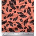 thumbnail image 1 of Soimoi Orange Rayon Fabric Star Anise & Fruits Fabric Prints By Yard 42 Inch Wide, 1 of 1