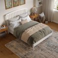thumbnail image 4 of Quincy Queen Wood Low Profile Platform Bed in White, 4 of 27