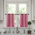 thumbnail image 1 of Innerwin Panneaux de Cantonnière Draperies Droit Thermique 2 Pcs Déco Demi-Fenêtre Rideau Occultant Courts Rideaux à Oeillets Imprimé Rose 52 *18 Pouces à Oeillets, 1 of 1