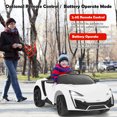 thumbnail image 4 of Costway 12V Kids Ride On Car 2.4G RC Electric Vehicle w/ Lights MP3 Openable Doors White, 4 of 10