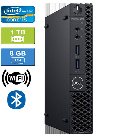 Refurbished: DELL 3060 MICRO Intel Core i5-8500T 2.10 GHz, 8GB, 1TB HDD, Win 10 Pro