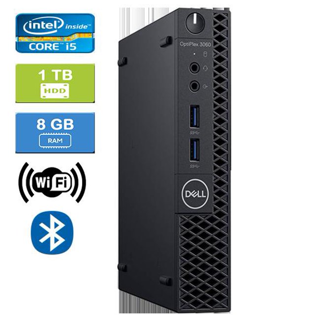 Refurbished: DELL 3060 MICRO Intel Core i5-8500T 2.10 GHz, 8GB, 1TB HDD, Win 10 Pro