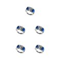 thumbnail image 1 of Maytalsory Retro Owl Eye Ring Electroplated With Luster Eye Owl Ring Alloy Exquisite Craft Adjustable Size Official Dark Blue 5Set, 1 of 6