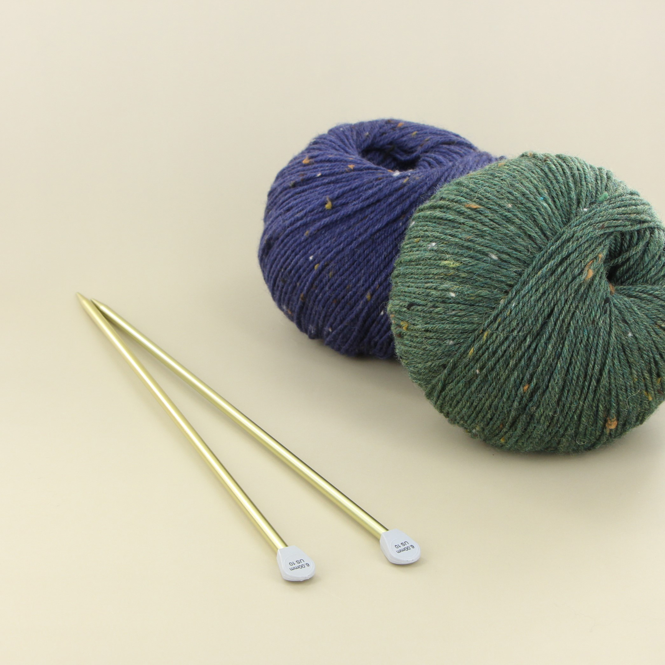 LOVE KNITTING Aiguilles à tricoter droites en aluminium, 30 cm (12 po), 6 mm (US 10)