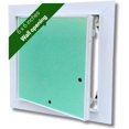thumbnail image 2 of Byson Porte d'Accès 6 Pouces x 6 Pouces Panneau d'Accès en Aluminium Panneau de Plâtre - Idéal pour Murs et Plafonds - Porte à Charnière Détachable avec Verrou à Pousser avec Cadre en Aluminium Enduit de Poudre Blanc, 2 of 9