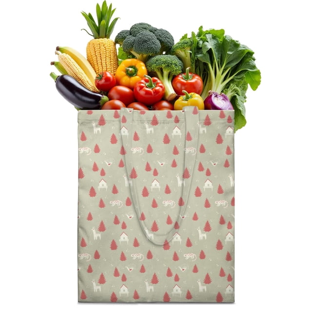 Baby's Cartoon Space Canvas Shopping Bag – Colorful Rocket Stars and Moon Design Reusable Tote