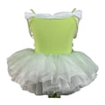 thumbnail image 2 of XDZJLR Girls Rompers Kids Summer Solid Color Suspender Dance Training Dress Children's Performance Puffy Dress Outfit Green 3-4 Years, 2 of 5