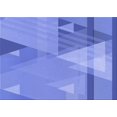thumbnail image 1 of Ahgly Company Tapis d'Intérieur Rectangulaire Transitionnel Lavable à la Machine, Ruban Bleu Bleu, 2 Pieds x 5 Pieds, 1 of 7