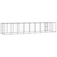 thumbnail image 3 of vidaXL Chenil Extérieur pour Chien en Acier avec Toit 21,78 M2, 3 of 4