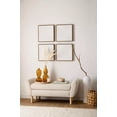 thumbnail image 2 of Bouclair Oatmeal Fabric and Wood Bench, 2 of 7