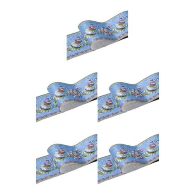 Baohd Exquisite Workmanship PVC Waterproof Waist Line For Wall Retro Fashion And Easy Blue lantern flower 5Set