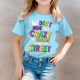 thumbnail image 2 of WEIYLL T-Shirts pour Filles Imprimé Lettres Col Rond Manches Courtes Hauts Décontractés pour Enfants de 5-6 Ans, 2 of 5