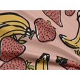 thumbnail image 4 of oneOone Tissu en Rayonne Pêche Fruits Banane et Fraise Matériel de Couture Tissu Imprimé au Mètre 56 Pouces de Large, 4 of 5