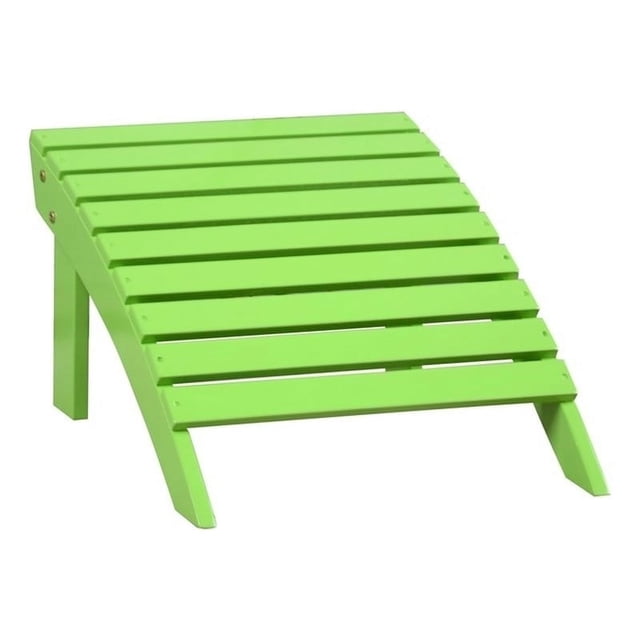 Linon Ottoman d'Extérieur Adirondack Robuste en Bois d'Acacia Massif Vert