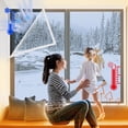 thumbnail image 1 of Amzcrzy Window Insulation Kit, 47 Inches, With Adhesive Tape, Cuttable Clear Film For Window Draft Proofing, Winter Insulation And Heat Retention Window insulation film, 1 of 6