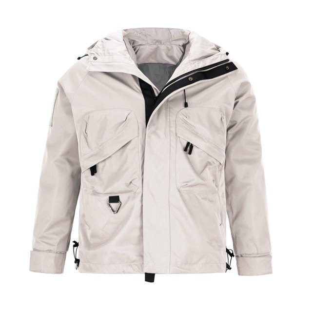 Pisexur Veste Coupe-Vent Homme Décontractée Unie à Multiples Poches à Capuche à Fermeture Éclair Garde au Chaud à Manches Longues Veste de Randonnée Homme Imperméable Grande Taille Vestes pour Hommes