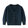 thumbnail image 1 of Liyamei Unisex Boy' Girls' Cardigans Sweater V Neck Long Sleeve Button Soild Knit Sweaters For 2 10 Years, 1 of 3
