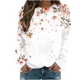 thumbnail image 1 of KIHOUT Chandails Molletonnés pour Femmes en Liquidation, Hauts Blouse à Manches Longues d'Automne et d'Hiver à Col Rond à Imprimé Floral, Coupe Ample, Taille P-2TG, 1 of 5