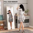 thumbnail image 4 of HOMCOM Full Length Mirror, 64" x 21" Rectangle Full Body Mirror, White, 4 of 10