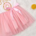 thumbnail image 4 of Baby Girls Birthday Dress One/Two/Three Letter Mesh Splicing Tutu Skirt +Bow Headband, 4 of 7