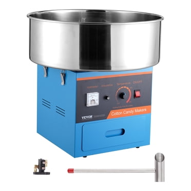 VEVOR Electric Cotton Candy Machine, 1000W Candy Floss Maker, Commercial Cotton Candy Machine with Stainless Steel Bowl, Sugar Scoop, and Drawer, Perfect