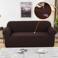 thumbnail image 1 of Stretch Sofa Slipcover Sofa Cover Furniture Protector Couch Soft with Elastic Bottom With Jacquard Fabric Small Checks Couch Covers, 1 of 7