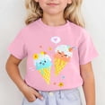 thumbnail image 2 of HNMKIU T-Shirt à Manches Courtes Imprimé Mignon pour Filles à Col Rond pour Enfants T-Shirt Graphique Haut pour l'Été Confortable pour Tous les Jours Tenue Active Stylée pour Filles, 2 of 4