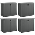 thumbnail image 1 of Suncast Outdoor Cabinet Deck Storage Box with Adjustable Shelf, (4 Pack), 1 of 10