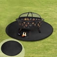 thumbnail image 1 of Circular Fire Mat with Aluminium Heat Insulation Layer, High Temperature Resistant Stove Grill Protector for Firepit Bonfire Burner Outdoor Camping Safety, 1 of 9
