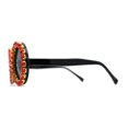 thumbnail image 4 of Grandes Lunettes de Soleil Hippie Diva à Grand Cercle Rond avec Strass Couronnés Noir Rouge, 4 of 4