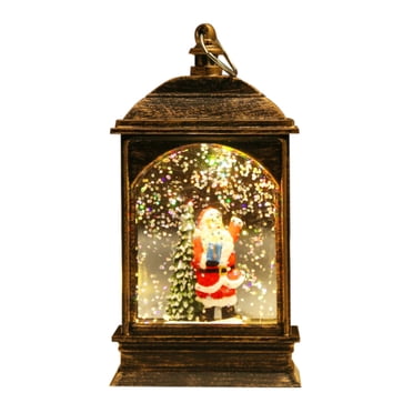 COMTOA Clearance Christmas Snow Globe Lantern with Glitter, Christmas Tree, Santa Claus & Snowman, Battery Operated - Festive Home Decor for Christmas 2025