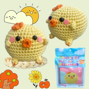 Meitianfacai Crochet Kit For Beginners Chicks Crochet Kit Learn To Crochet Include Step-by-Step Tools This Is Adults Knitted Products