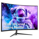 Z-Edge 27-inch Moniteur de jeu Courbé 16:9 2560x1440 165/144Hz 1ms Sans cadre LED Moniteur de jeux, UG27Q AMD Port d'affichage Premium Freesync HDMI