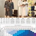 thumbnail image 3 of HNMKIU Plus Size Pajamas Unisex Pocket Breathable Knee Length Bathrobe Splicing Soft Sleepwear SPA Robe, 3 of 4