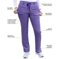 thumbnail image 3 of Adar Pro Heather Scrubs for Women - Slim Fit Tapered Scrub Pants - P4100H - Heather Grape - M, 3 of 7