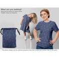 thumbnail image 5 of oneOone Georgette Viscose Medium Blue Fabric Retro Popcorn Craft Projects Decor Fabric Printed By The Yard 42 Inch Wide, 5 of 5