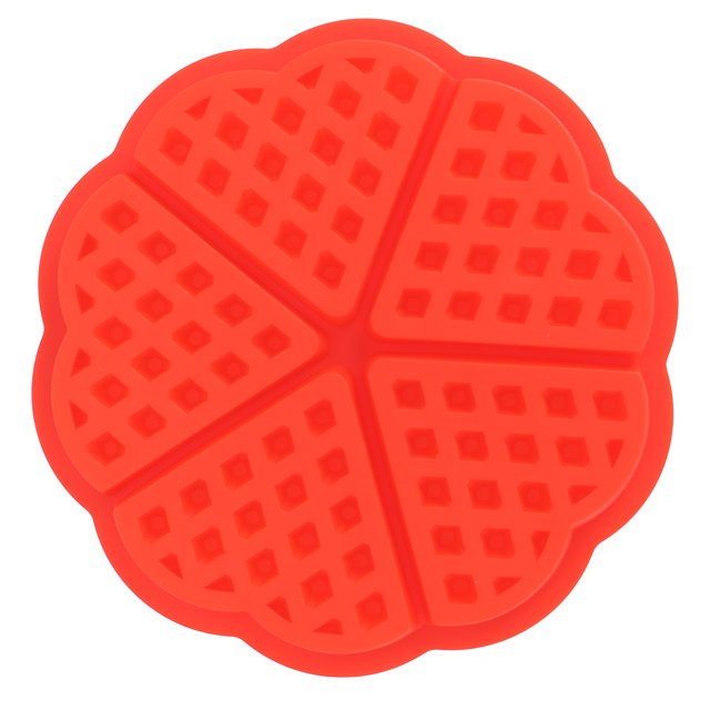 DIY Waffle Mold Reusable Silicone Muffin Cake Mould Baking Utensil Kitchen Accessory(5Grid HeartShape )