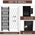 thumbnail image 3 of Folding Security Gate, 85"H x 150"W Steel Accordion Door with Casters, Expandable Portable Fence for Backyard, Garage & Garden, 3 of 7