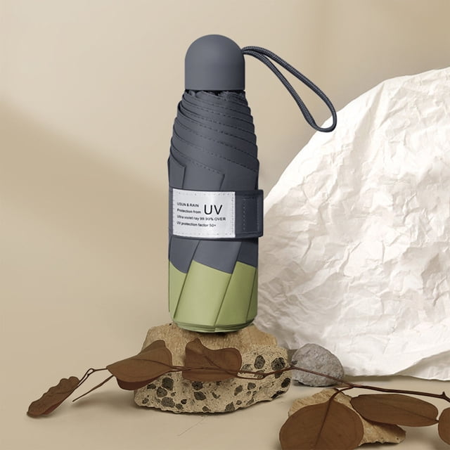 EGNMCR Camping et Randonnée Parapluie de Voyage Portable Coupe-Vent Compact Lampe de Poche LED Poignée Parapluie Auto avec Ruban Réfléchissant Parapluie en Alliage d'Aluminium Produits d'Ombrage