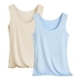thumbnail image 1 of Pyjama pour Femmes, Mode Femmes Dames Débardeur Uni à Encolure en U Hauts de Pyjama 3 Pcs Hauts de Bas, Cadeaux pour Femmes, TTTG, 1 of 5