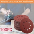 thumbnail image 1 of Vaidha Disc Paper Sandpaper Round 125mm / 8 Hole Sander For Sander 100Sheets, 1 of 7
