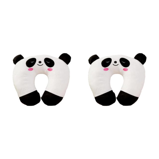 relayinert Portable U-Shaped Pillows Compact Comfort For Adventures Thoughtful Gift panda 26*30cm 2Set