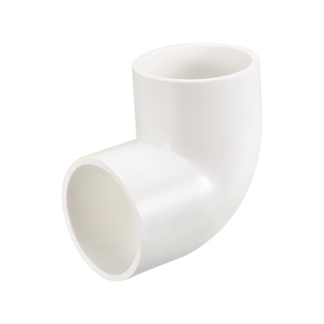 Unique Bargains PVC Pipe Fitting,90 Degree Elbow Schedule 40 White 50mm Socket