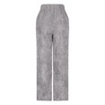 thumbnail image 4 of XZNGL Womens Solid Corduroy Splicing Slit Hem Trousers, 4 of 7