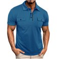 thumbnail image 1 of Mgmyaa Polos pour Hommes à Manches Courtes, T-Shirts à Col, Polos de Golf de Performance pour le Gym, Chemise Classique à Col Contrastant avec Poches, 1 of 5
