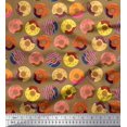 thumbnail image 1 of Soimoi Modal Satin Fabric Donuts Food Printed Craft Fabric by The Yard 42 Inch Wide, 1 of 5