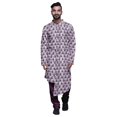thumbnail image 1 of Atasi Ensemble Kurta Imprimé en Coton pour Hommes, Kurta Pyjama Décontracté de Designer, Vêtements, 1 of 2