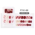 thumbnail image 3 of ziyahi False Nail Wearable Perfect Matching Simple to Wear No Irritating Odor Fake Fingernail Breathable Press Type Adjustable Paster Type 16 Type 20 F741 1Set, 3 of 6