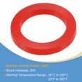 thumbnail image 3 of Unique Bargains 1-1/2' DN40 Silicone Rubber Flat Washer Quick Connector Gasket Red, 3 of 5